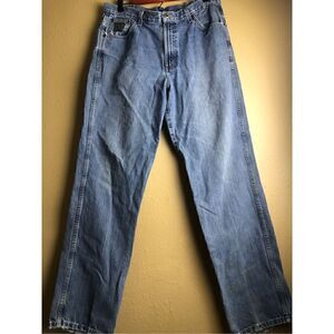 Cinch Up Rocky Mountain Medium Wash Straight Leg Hemmed Jeans Adult Size 35X34